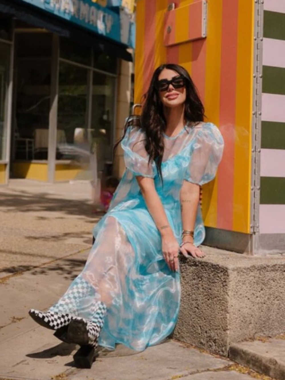 Dressed in Lala Cloud Star Energy Organza Puff Sleeve Dress - Picture 2 of 12